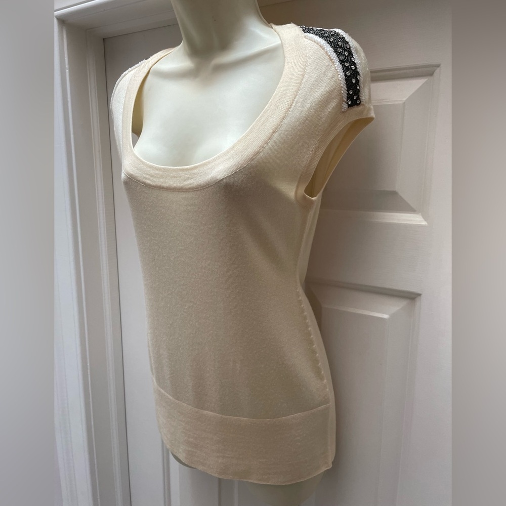 Iisli jewel tee beaded wool top